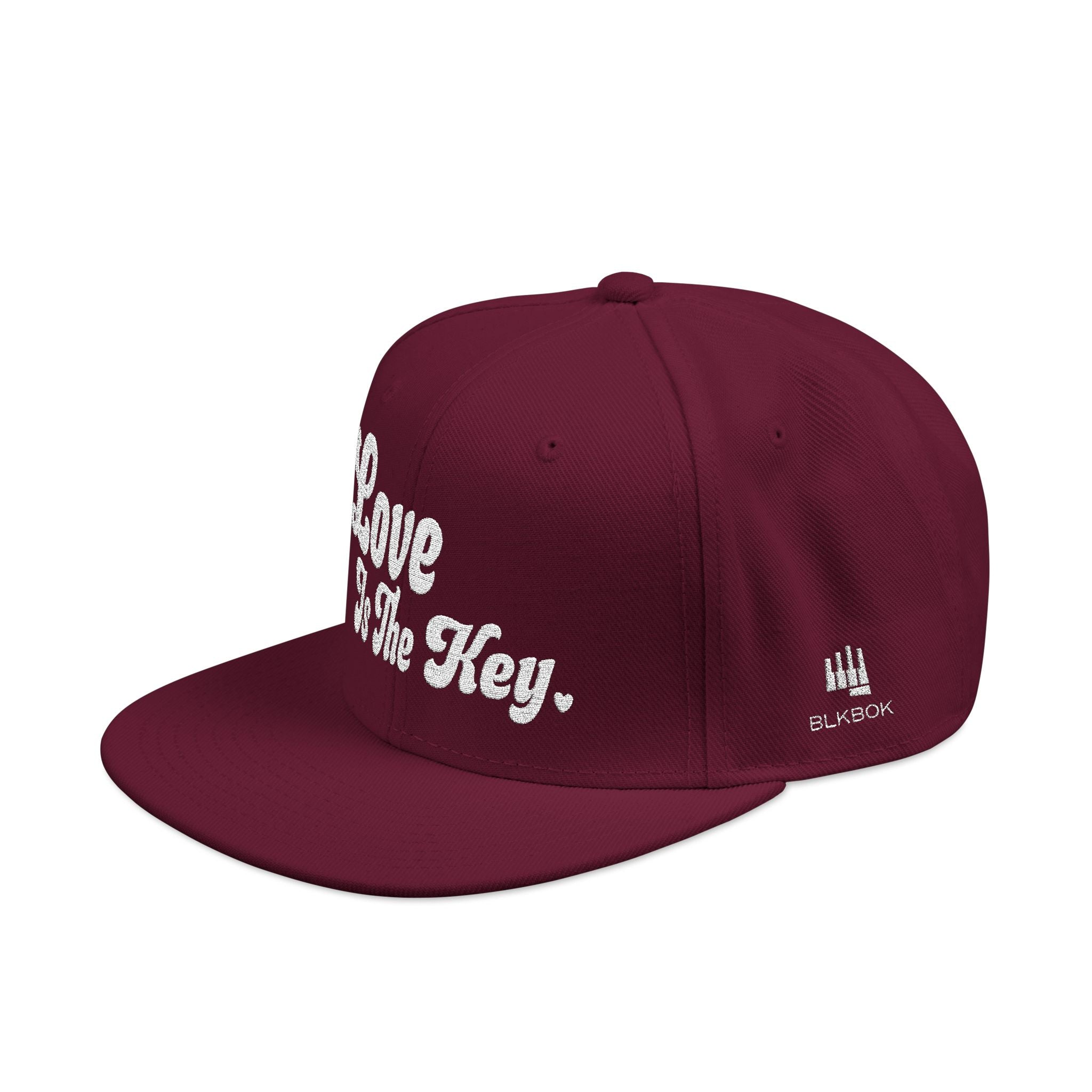 Love Is the Key Embroidered Snapback Hat