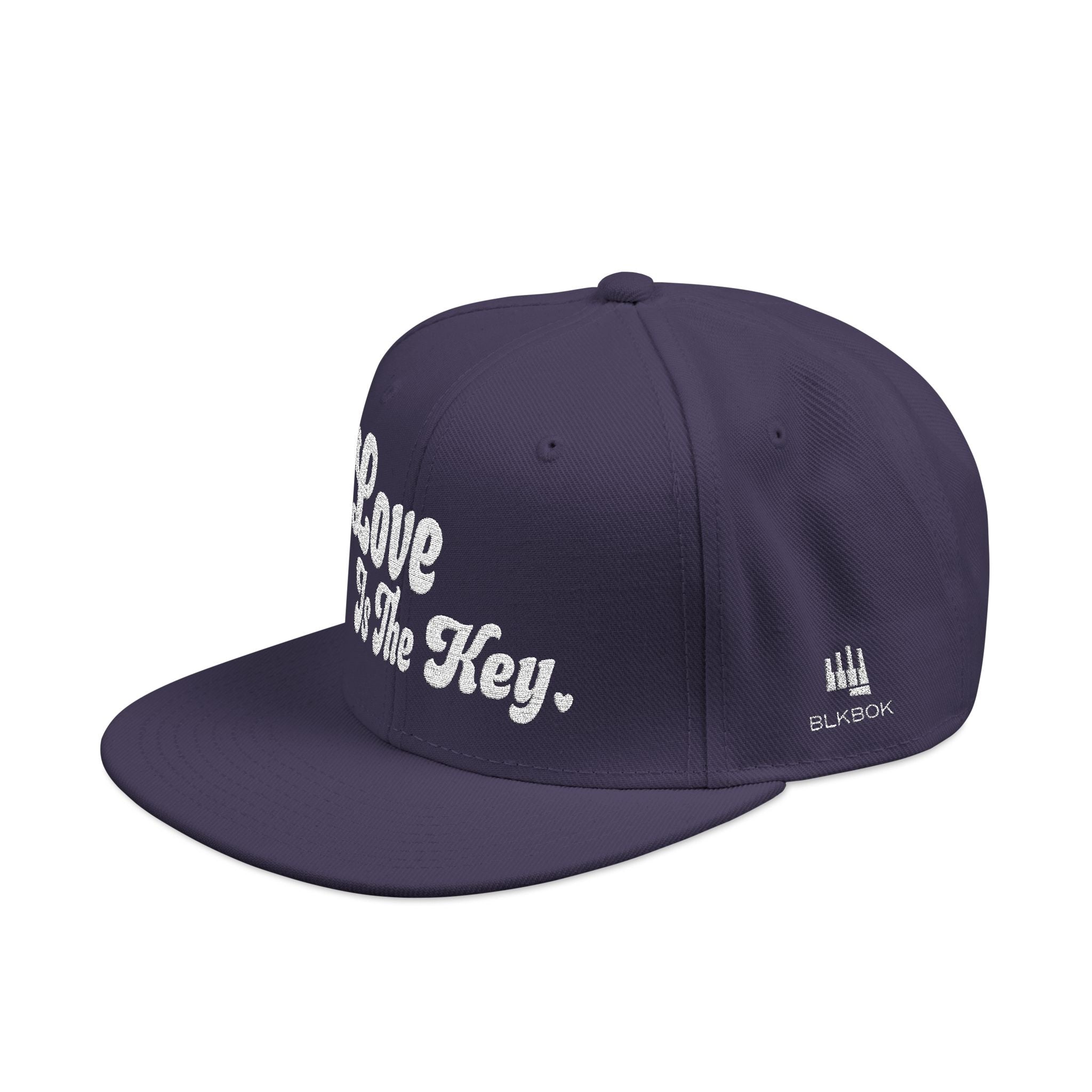 Love Is the Key Embroidered Snapback Hat