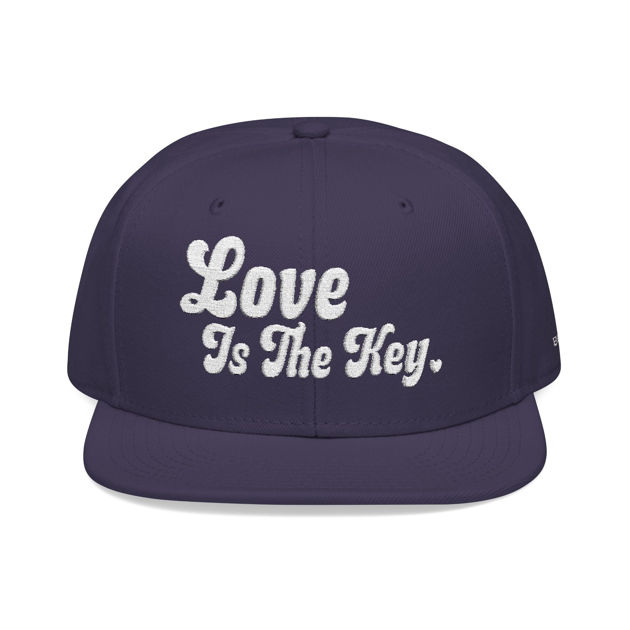 Love Is the Key Embroidered Snapback Hat