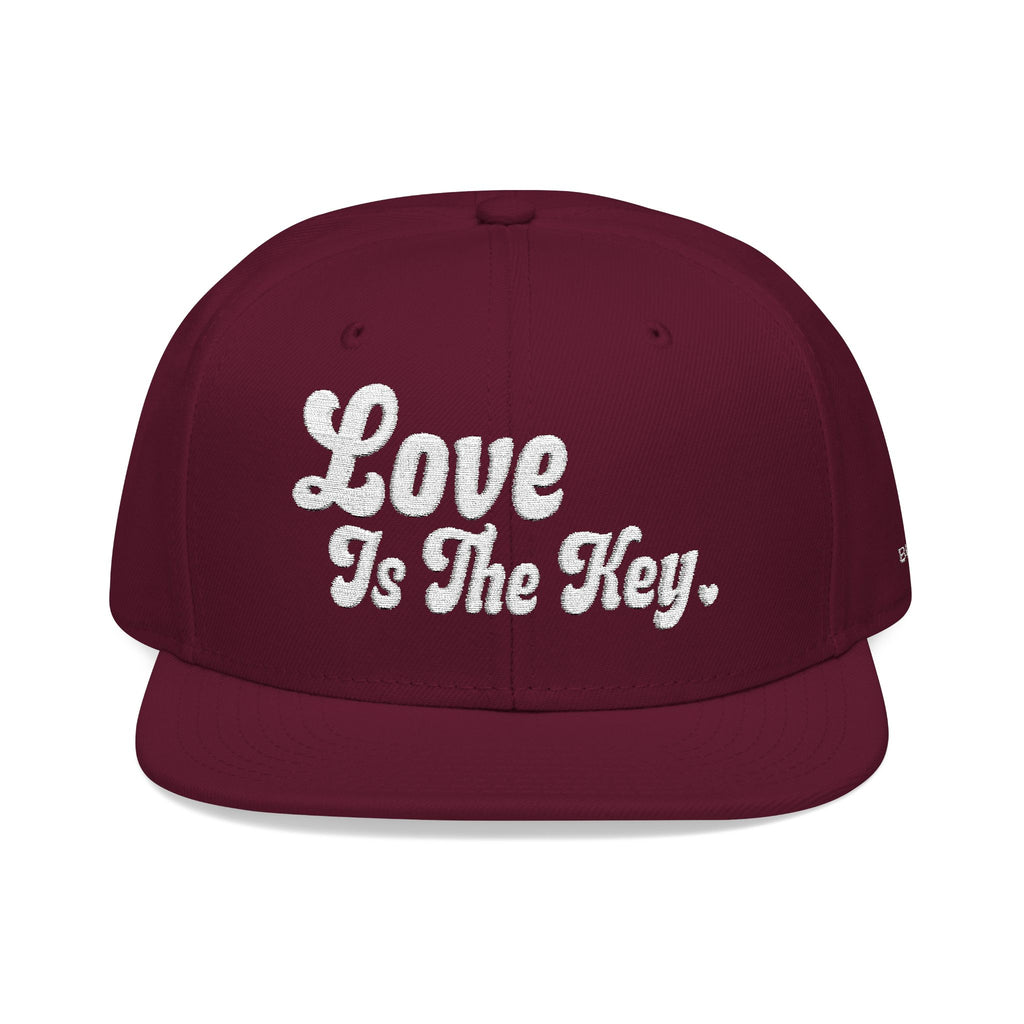 Love Is the Key Embroidered Snapback Hat